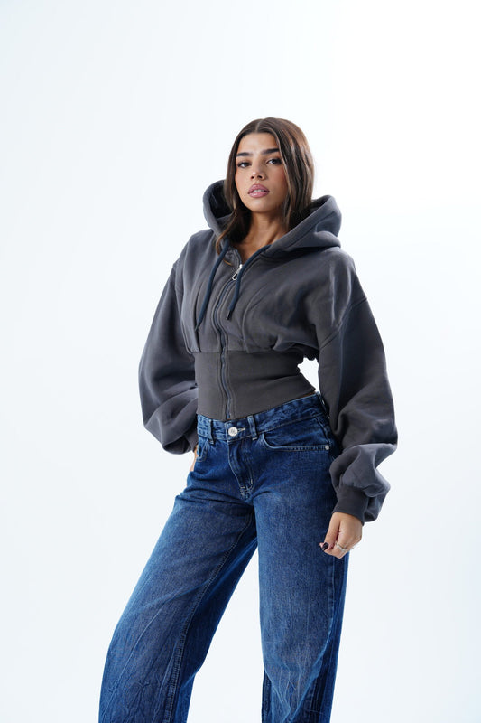 Le Sweat à capuche Corset par Ines